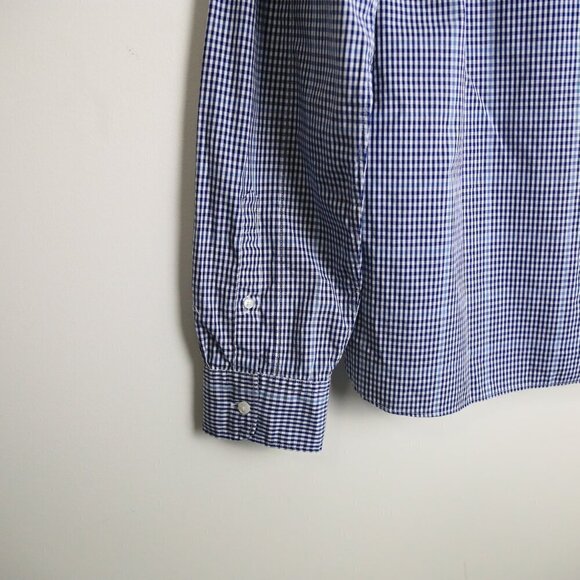 The Men's Bloomingdale's Gingham Button Down Stretch Fabroc Size Large - Picture 11 of 11